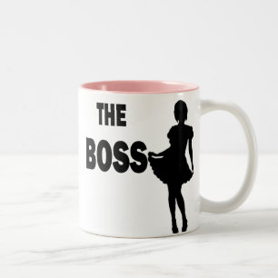 Caneca De Café Em Dois Tons O chefe < is female > lado duplo