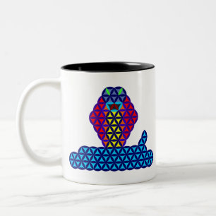 Caneca De Café Em Dois Tons O Cobra Da Vida - Animais Sagrados, A02,