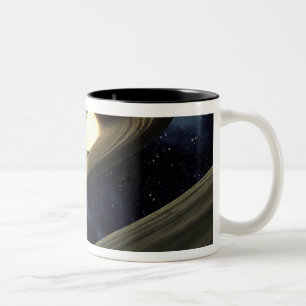 Caneca De Café Em Dois Tons O conceito do artista que mostra uma protuberânci