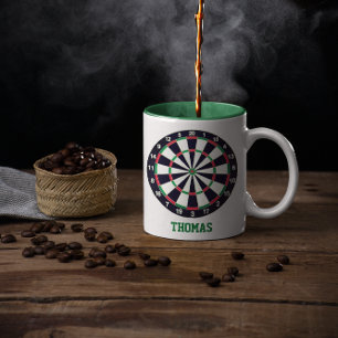 Caneca De Café Em Dois Tons O conselho de dardo personalizado