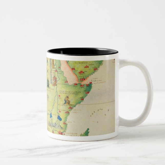 Caneca De Café Em Dois Tons O continente de África (Direita)