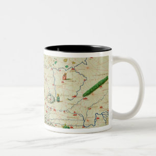 Caneca De Café Em Dois Tons O continente de Europa