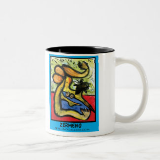 Caneca De Café Em Dois Tons "O Contortionist" por Zermeno
