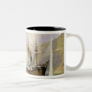 Caneca De Café Em Dois Tons O contratorpedeiro 'Shutka do russo