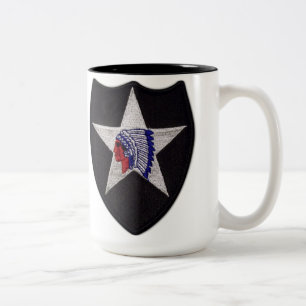 Caneca De Café Em Dois Tons ò copo do remendo dos veterinários dos veteranos