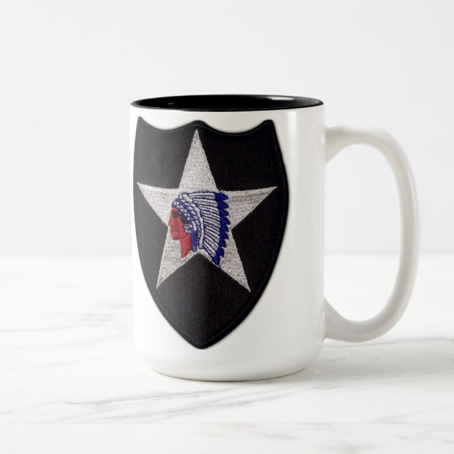 Caneca De Café Em Dois Tons ò copo do remendo dos veterinários dos veteranos (Direita)