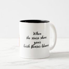 Caneca De Café Em Dois Tons O cravo da Flor de Nascimento de Janeiro e o român