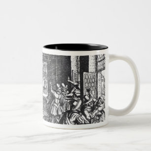 Caneca De Café Em Dois Tons O Defenestration de Praga em 1618