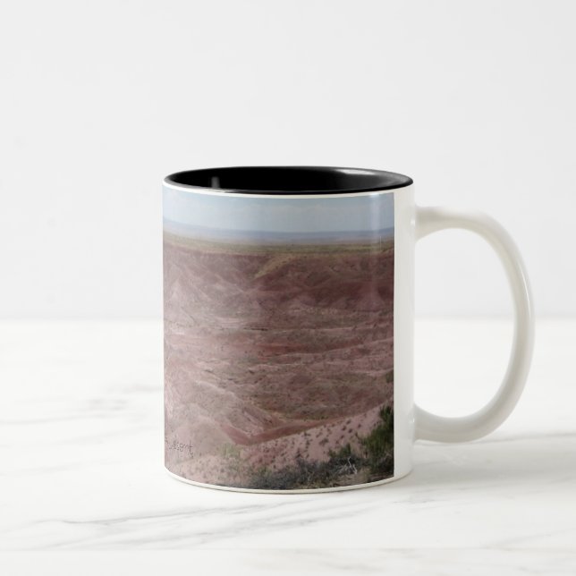 Caneca De Café Em Dois Tons O deserto pintado (Direita)