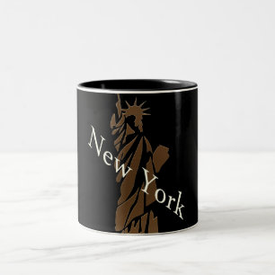 Caneca De Café Em Dois Tons O Design da Estátua da Liberdade Nova York