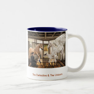 Caneca De Café Em Dois Tons O detetive & o unicórnio