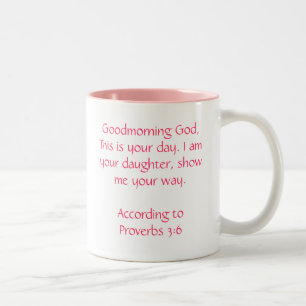 Caneca De Café Em Dois Tons O deus de Goodmorning, este é seu dia. Eu sou sua