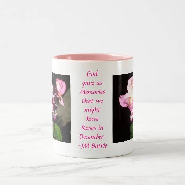 Caneca De Café Em Dois Tons O deus deu-nos rosas (Centro)