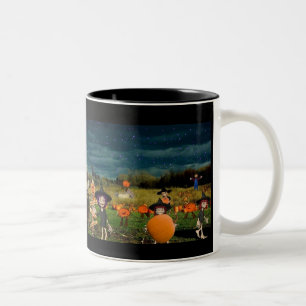 Caneca De Café Em Dois Tons O Dia das Bruxas feliz