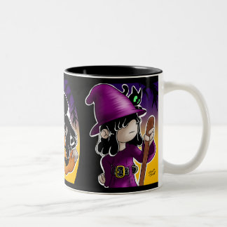 Caneca De Café Em Dois Tons O Dia das Bruxas Lucy