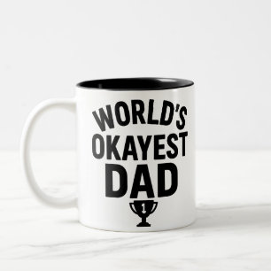 Caneca De Café Em Dois Tons O Dia de os pais mais agradável do mundo