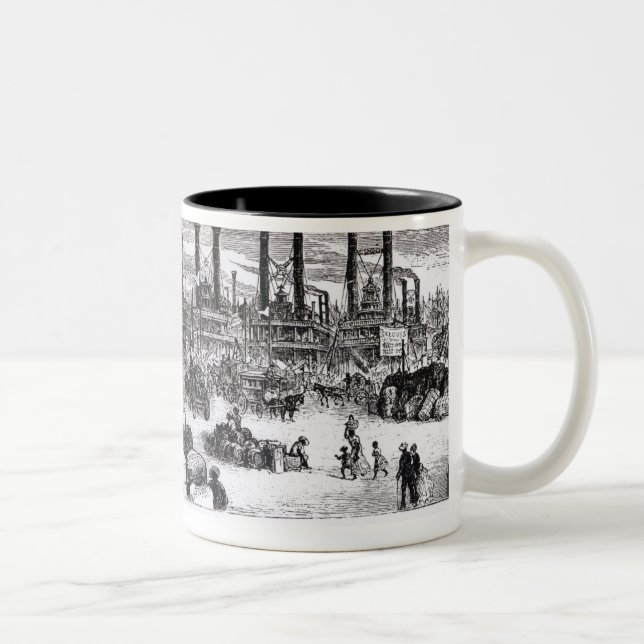 Caneca De Café Em Dois Tons O dique, Nova Orleães (Direita)