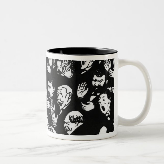 Caneca De Café Em Dois Tons O dístico patriótico, 1893 (Direita)