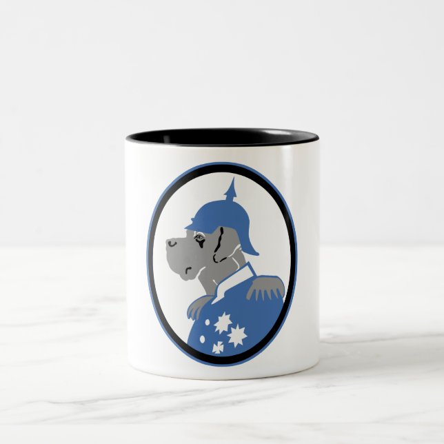 Caneca De Café Em Dois Tons O Dogue como Bismarck (Centro)
