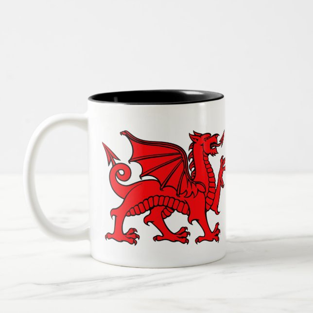Caneca De Café Em Dois Tons O Dragão Galês (Esquerda)