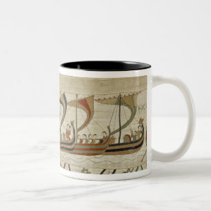 Caneca De Café Em Dois Tons O duque William e sua frota cruza o canal
