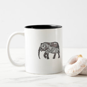 Caneca De Café Em Dois Tons o elefante na tendência