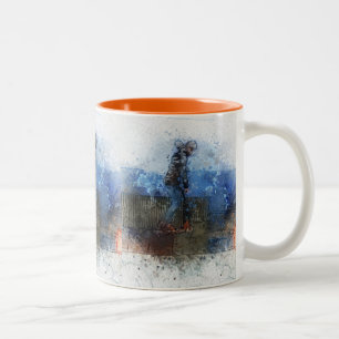 Caneca De Café Em Dois Tons O elevador - Patinete