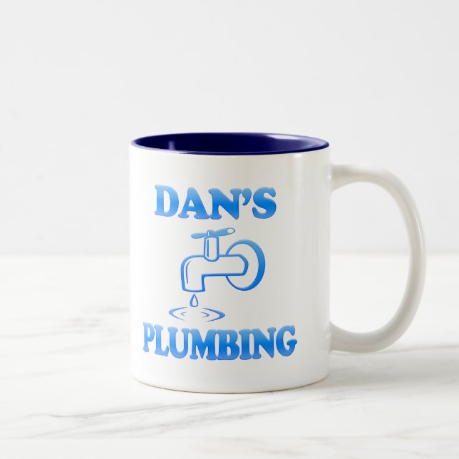 Caneca De Café Em Dois Tons O encanamento de Dan (Direita)