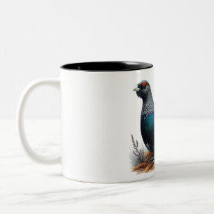 Caneca De Café Em Dois Tons O escocês Capercaillie está em Heather. Caneta e T