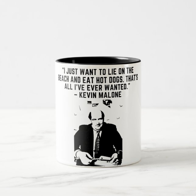 Caneca De Café Em Dois Tons O Escritório cita - KEVIN (Centro)