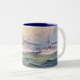 Caneca De Café Em Dois Tons O Esquadrão Branco, Marinho dos Estados Unidos, 18