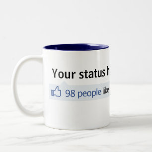 Caneca De Café Em Dois Tons O estado feito sob encomenda Facebook manuseia