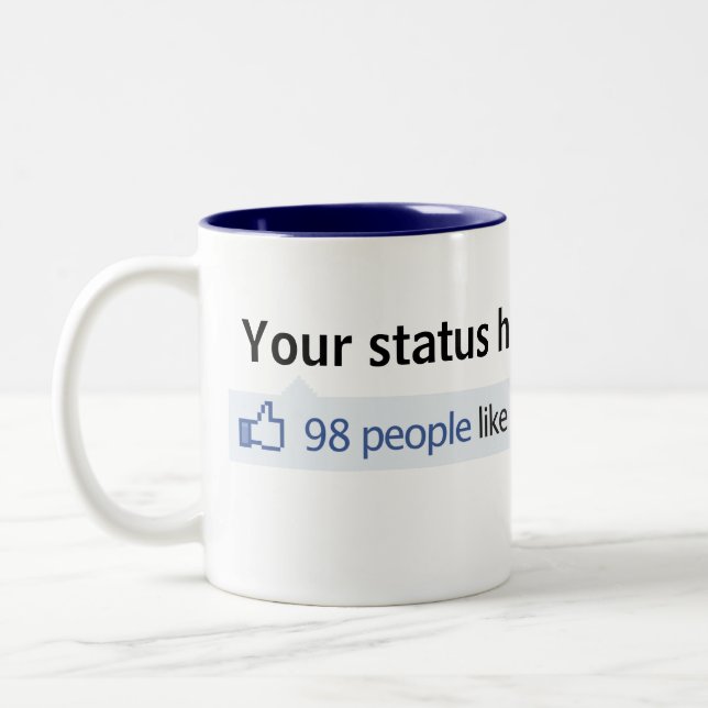 Caneca De Café Em Dois Tons O estado feito sob encomenda Facebook manuseia (Esquerda)