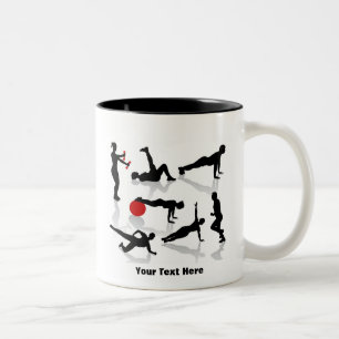 Caneca De Café Em Dois Tons O exercício figura (personalizado)