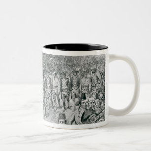 Caneca De Café Em Dois Tons O exército continental que marcha abaixo do velho