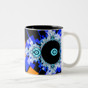 Caneca De Café Em Dois Tons O famoso conjunto de Mandelbrot do Cheio