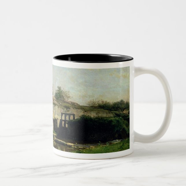 Caneca De Café Em Dois Tons O fechamento em Optevoz, 1859 (Direita)