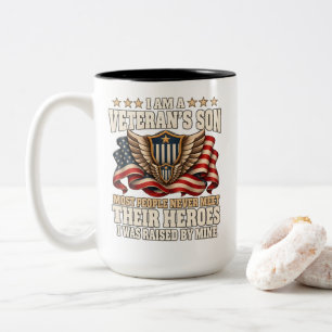 Caneca De Café Em Dois Tons O Filho de um Veterano Nunca Conheceu Seus Heróis