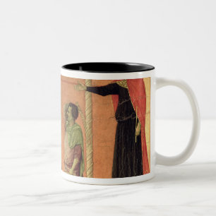 Caneca De Café Em Dois Tons O Flagellation, do altarpiece de Maesta