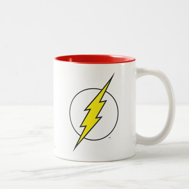 Caneca De Café Em Dois Tons O Flash | Bolsa de raios (Direita)
