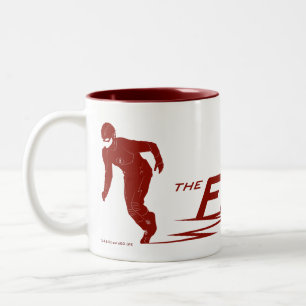Caneca De Café Em Dois Tons O Flash   Logotipo do Super Hero Name