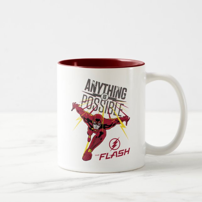 Caneca De Café Em Dois Tons O Flash | "Tudo É Possível" (Direita)