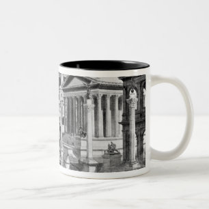 Caneca De Café Em Dois Tons O fórum romano da antiguidade