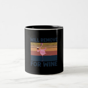 Caneca De Café Em Dois Tons O Funny Flamingo Vai Tirar O Vinho Do Flamingo