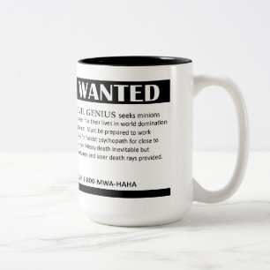 Caneca De Café Em Dois Tons O gênio mau quis o anúncio