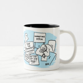 Caneca De Café Em Dois Tons O gerenciador de marketing está resistente a uma d
