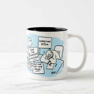 Caneca De Café Em Dois Tons O gerenciador de marketing está resistente a uma d