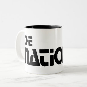 Caneca De Café Em Dois Tons O gráfico promocional nacional de 1980
