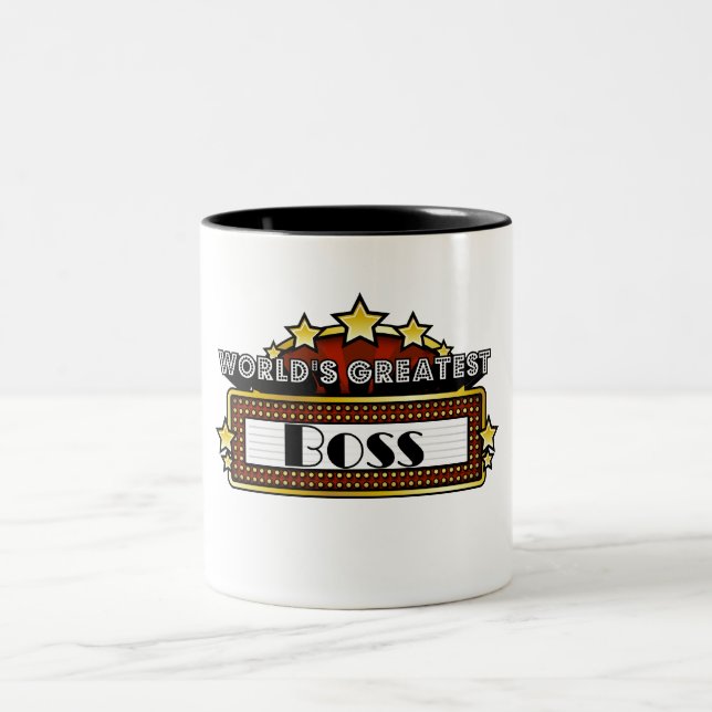 Caneca De Café Em Dois Tons O grande chefe do mundo (Centro)