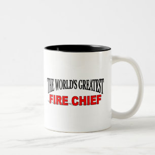 Caneca De Café Em Dois Tons O grande chefe dos bombeiros do mundo